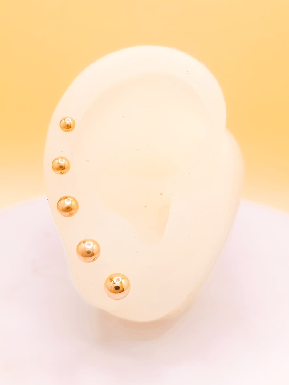 Aretes de oro 18k Bomba reversibles - Image 5